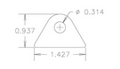 4130 3/16" THK, 5/16" HOLE, 9/16" HT, STRAIGHT CHASSIS TAB - QTY 4